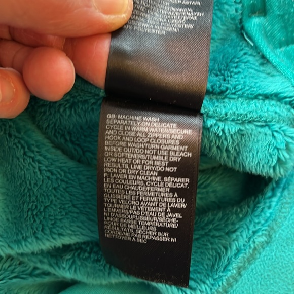 North Face turquoise fleece zip up - Picture 9 of 10